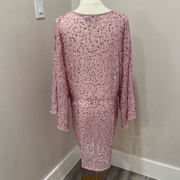 ASOS Embellished Sequin Kimono Mini Dress size 12 - Picture 4 of 6
